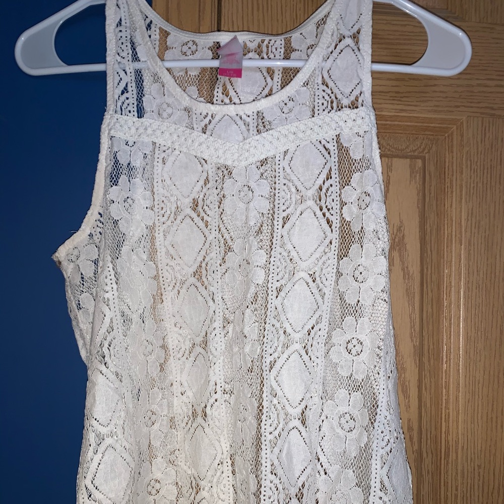 Creme colored swimsuit cover up